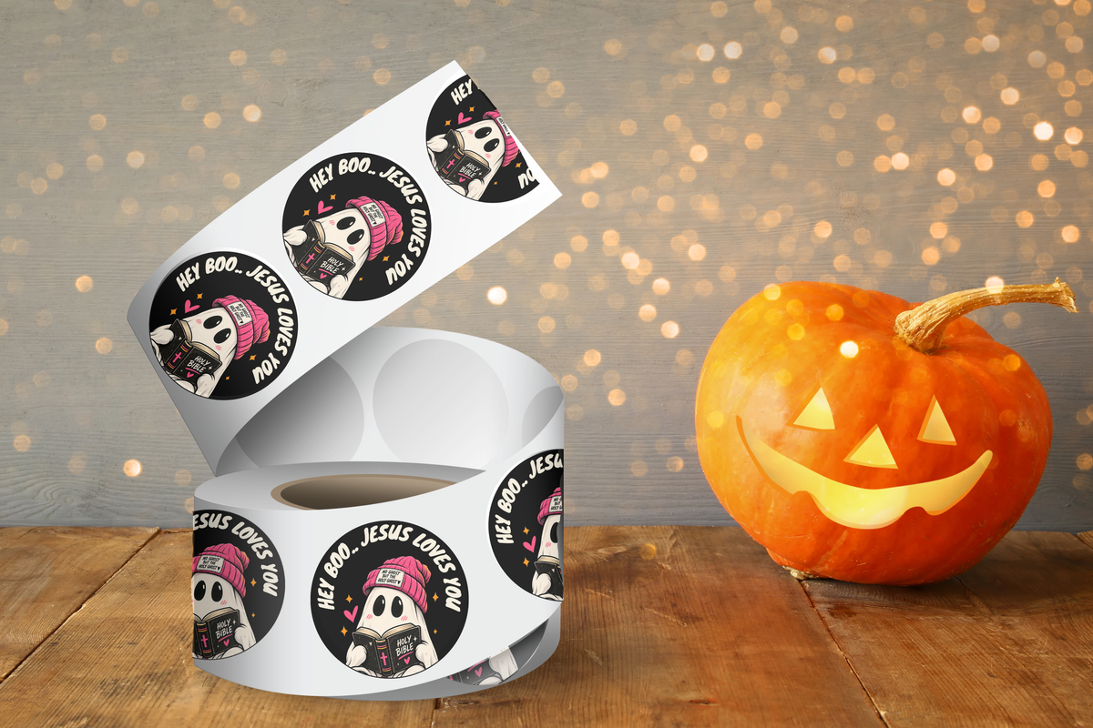 Hey Boo sticker roll