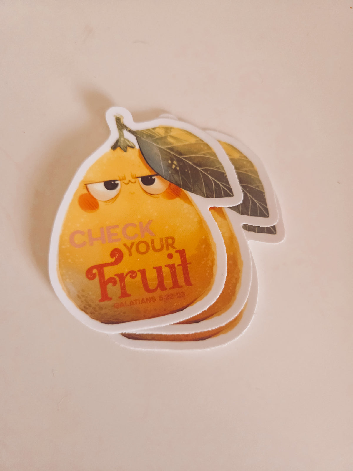Cheek your fruit sticker