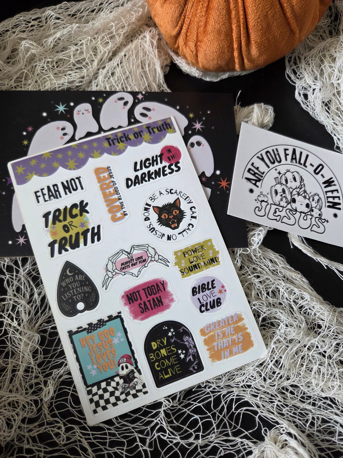 Trick or truth sticker sheet