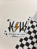 Jesus rewrote my story sticker
