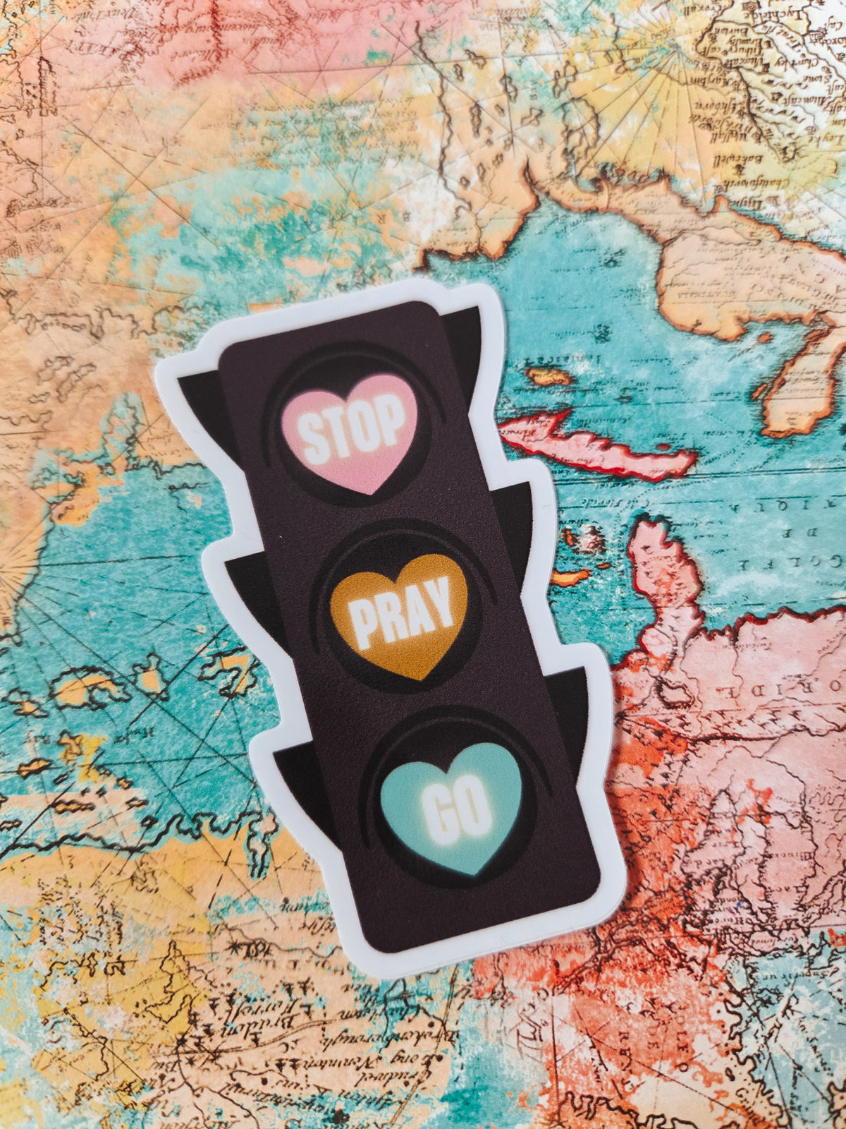 Stop Pray Go sticker